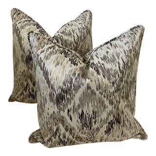 Pair of Bernhardt Ikat Decor Pillows For Sale