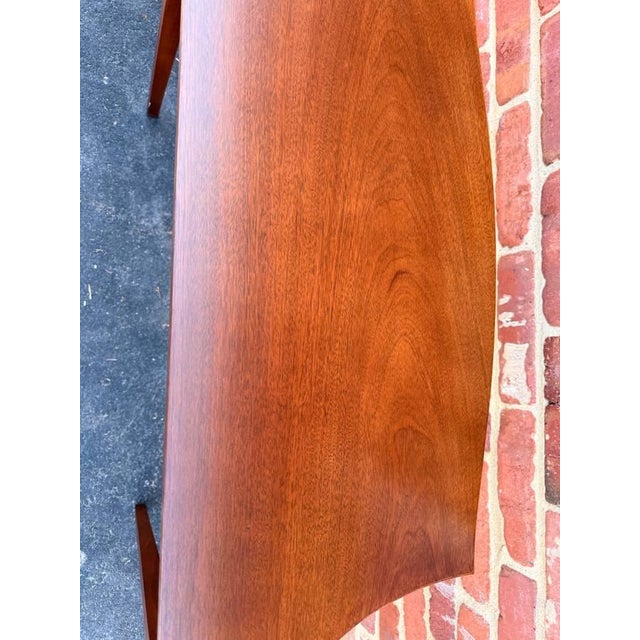 Late 20th Century Hammary Federal Style Solid Mahogany Inlaid Console Table For Sale - Image 13 of 16