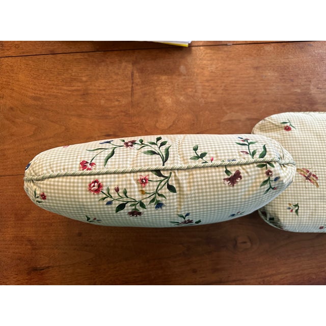 Textile Late 20th Century Vintage Silk Lumbar Pillows For Sale - Image 7 of 9