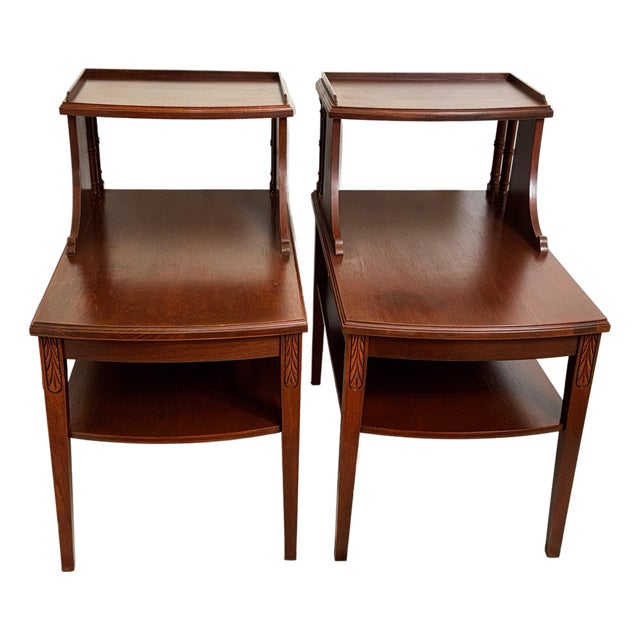 Mid 20th Century Mahogany Side Tables by Mersman - A Pair #7556 For Sale