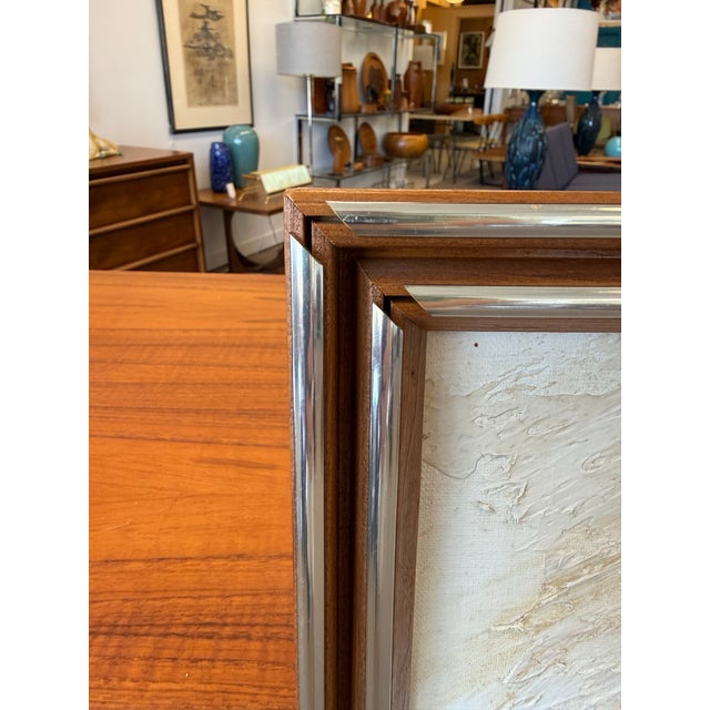 Sienna Large Mid Century Modern Abstract Oil on Canvas Signed Gillingham For Sale - Image 8 of 10