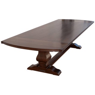 Expandable Dining Table in Rift-Sawn Oak, Custom Made by Petersen s For Sale