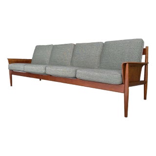 Mid Century Modern Grete Jalk for France and Sons Teak Sofa For Sale