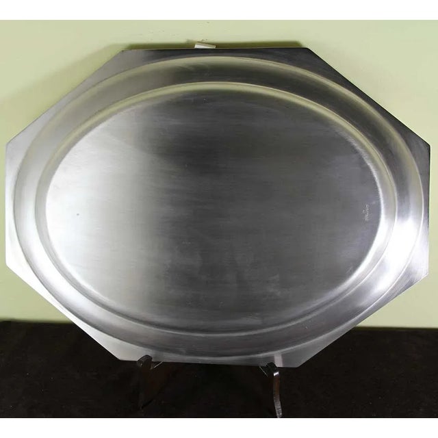 1970’s Vintage/New Set of 3 Octagonal Platters With Raw Edge- For Sale - Image 11 of 16