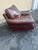 Brass Vintage English Leather Club Chairs - Set of 2 For Sale - Image 8 of 9