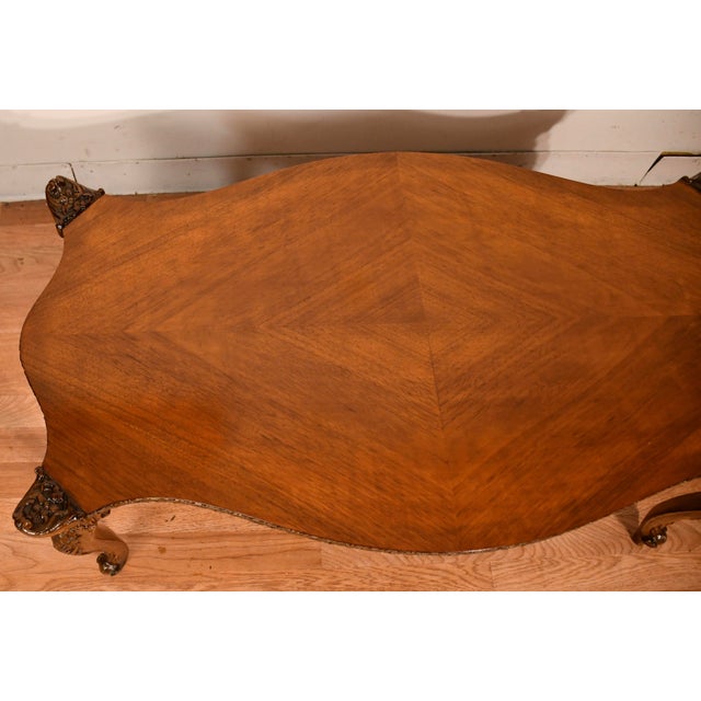1930s French Carved Walnut Coffee Table For Sale - Image 4 of 18