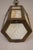 1910s Arts & Crafts Copper Iron Stained Glass Mission Hexagon Chimney Lantern Hanging Lamp 1910's For Sale - Image 12 of 14