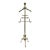 Vintage Mid Century Gentlemens Valet Brass Gentlemens Butler Coat Floor Stand For Sale