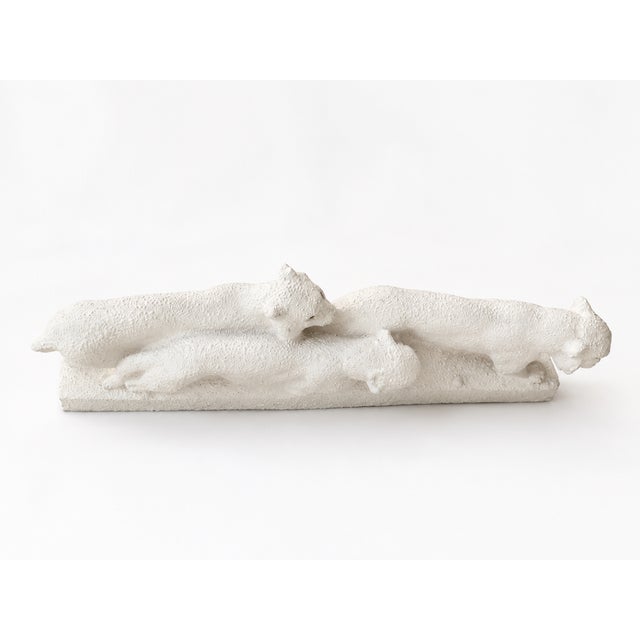 ODYV, Ceramic Lionesses Sculpture, 1930, Ceramic and Enamel For Sale - Image 4 of 9