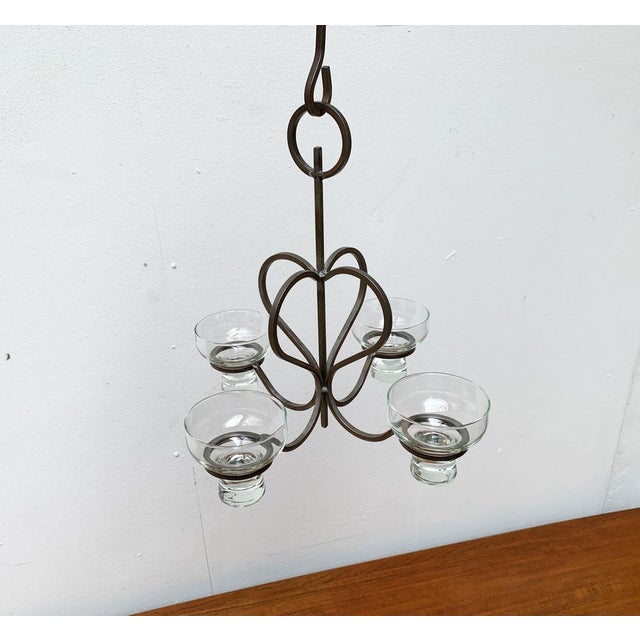 Mid-Century Danish Metal and Glass Candleholder, 1960s For Sale - Image 16 of 18