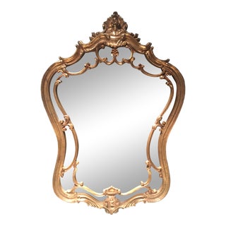 Vintage Rococo Resin Frame Wall Mirror For Sale