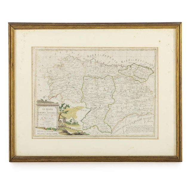 Cream Map The Kingdoms of Galicia with Asturies and Leon For Sale - Image 8 of 8