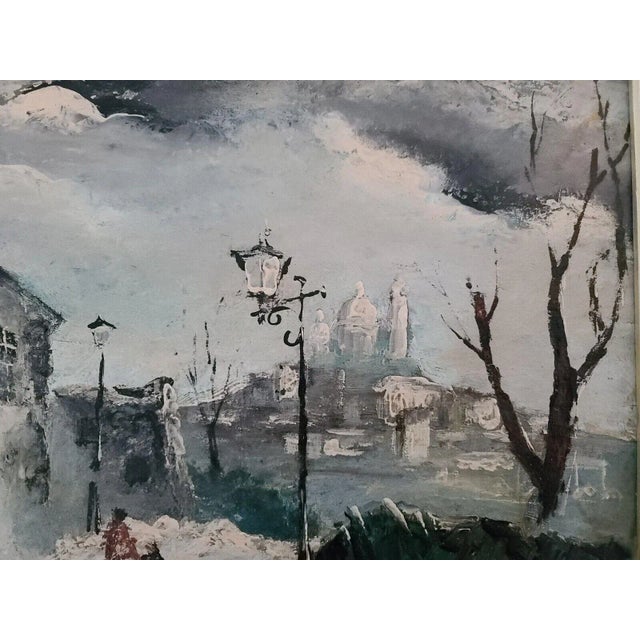 Wood Signed Maurice De Vlaminck Style 1959 French Painting of Menilmontant Paris For Sale - Image 7 of 12