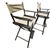 Victorian 1980s Appalachian Beech Directors Chairs Pair by Gold Medal Folding Furniture Co, Pair For Sale - Image 3 of 7