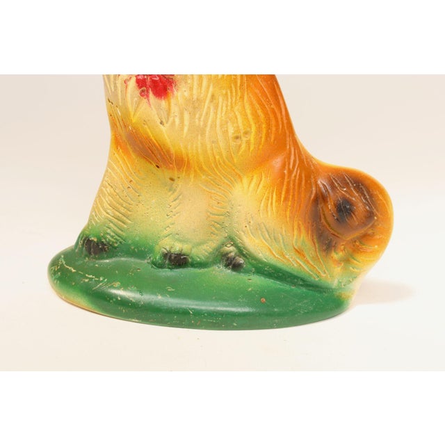 Mid-Century Modern Painted Chalkware Carnival Chalk Collie Dog Sculpture / Figurine For Sale - Image 11 of 12