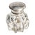 Stunning Crystal Sterling Silver Antique Art Nouveau Desk Paperweight Inkwell For Sale
