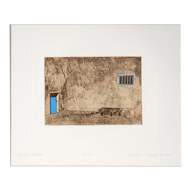 "Pueblo Portals" - Intaglio Print, #3/15 by Marcia Pagels For Sale