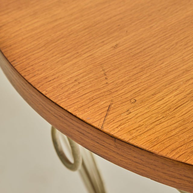 French Wrought Iron + Wood Console Table in the Manner of René Prou, 1940s For Sale - Image 9 of 11