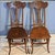 Pair Antique Quarter Sawn Oak Chairs Art Nouveau Carved Backs Tiger Oak C1900 For Sale - Image 10 of 12