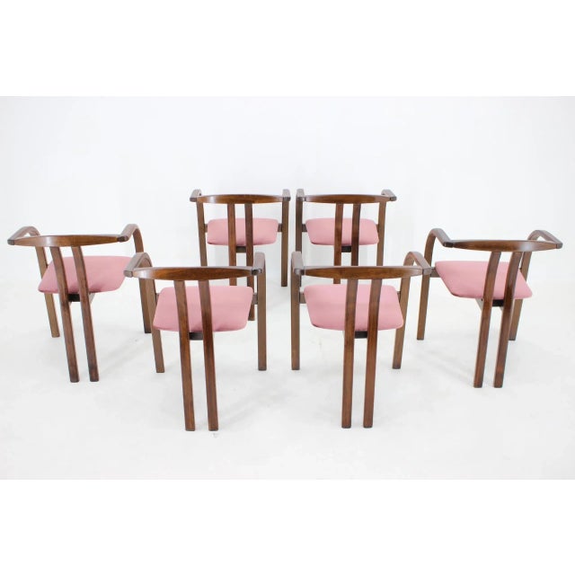 Dining & Side Chairs from Ton, 1980s, Set of 6 For Sale - Image 6 of 9