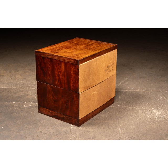 Early 20th Century Antique Oak Filing Cabinet With Internal Pusher Rod System For Sale - Image 5 of 9