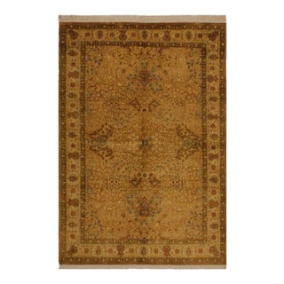 1980s Heritage Gold/Lt. Tan Wool Rug - 4'7 X 6'9 For Sale