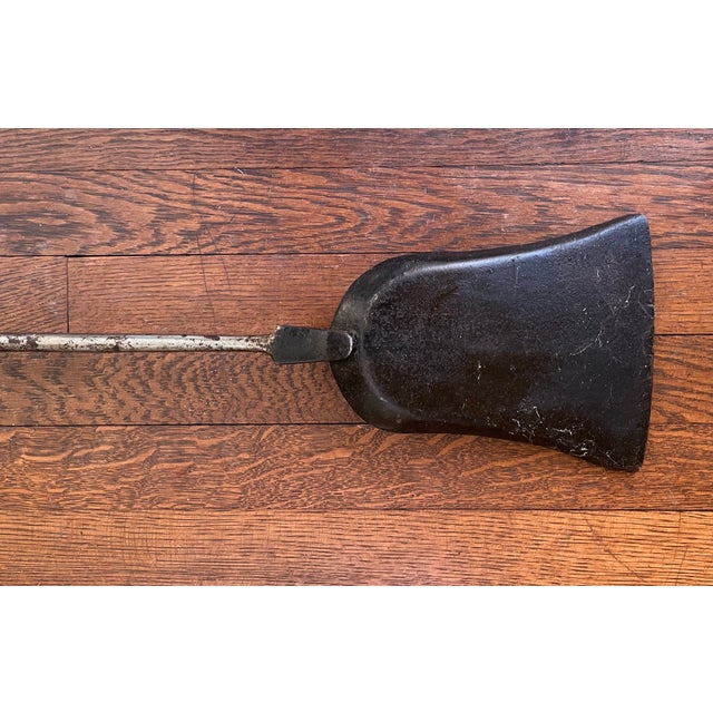 Metal Antique Early 19th Century American Federal Brass & Iron Fireplace Tool - Shovel For Sale - Image 7 of 12