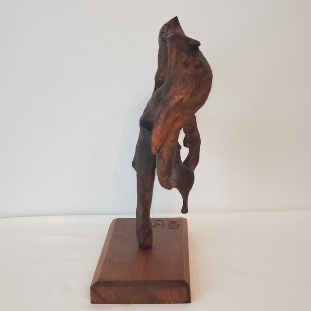 Wood 1994 Wood Sculpture "Circle of Life" Signed Nicolae Serban Transylvania 18"w Modernist Expressionist Folk Art For Sale - Image 7 of 12