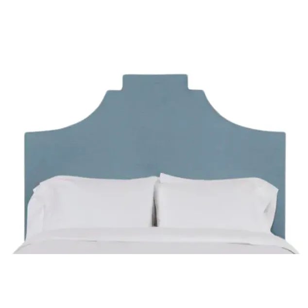 Nadine King Headboard, Blue Velvet For Sale
