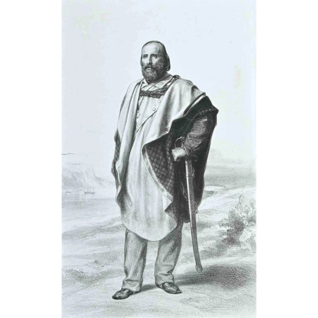Portrait of Giuseppe Garibaldi is an original Lithograph, realized by an unknown artist in the 19th Century. The status of...