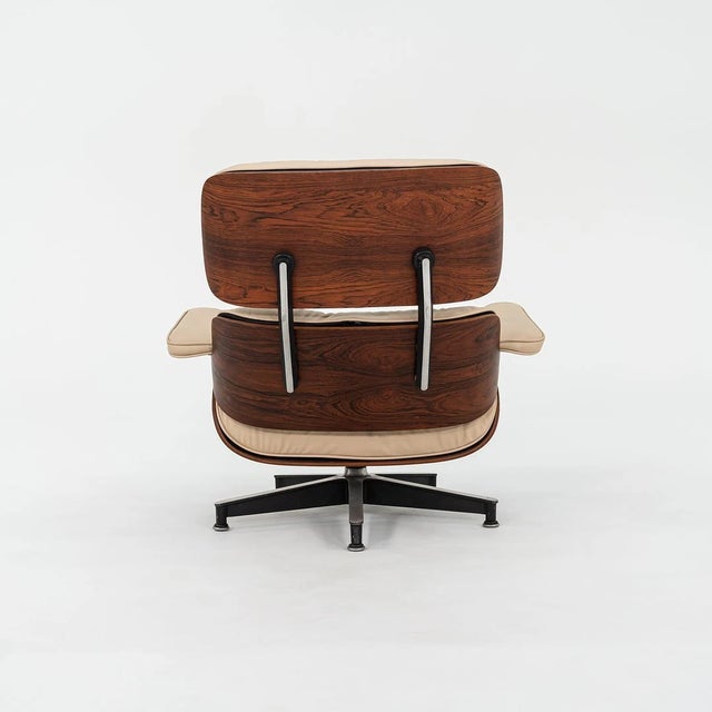 1958 Original Eames for Herman Miller Lounge Chair & Ottoman in Brazilian Rosewood & Tan Leather For Sale - Image 12 of 12