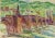 Vintage Watercolor Landscape - Heidelberg Bridge For Sale