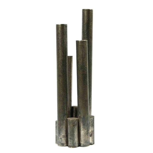 Abstract Brutalist Style Metal Sculpture, Mid-20th Century For Sale - Image 5 of 5