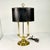 Mid 20th Century Mid-Century French Regency Neoclassical Bouilette Table Lamp & Reptile Embossed Black Shade For Sale - Image 5 of 15