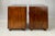 Brown Vintage Henredon Attributed Asian Asian-Inspired Walnut Nightstands / Cabinets – Pair For Sale - Image 8 of 16