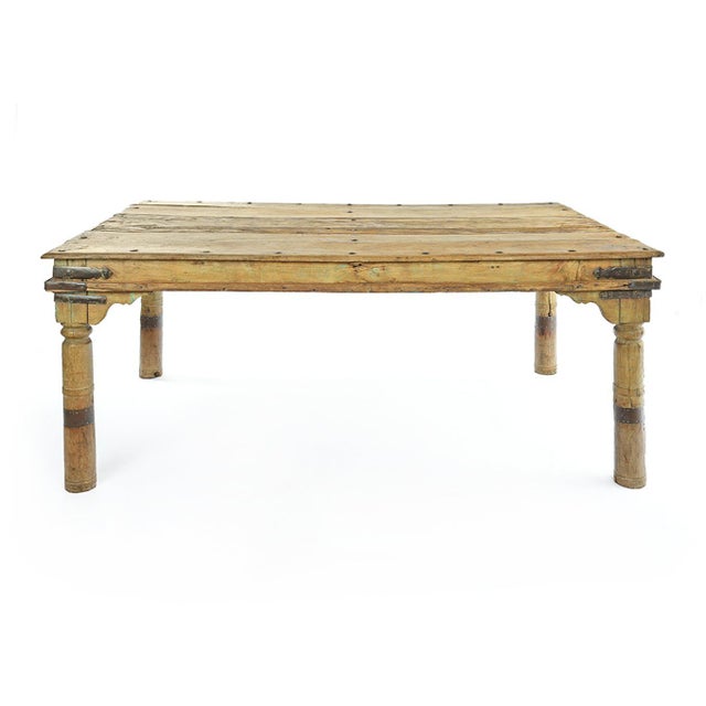 Indian Wooden Dining Table, 1940s For Sale - Image 6 of 6