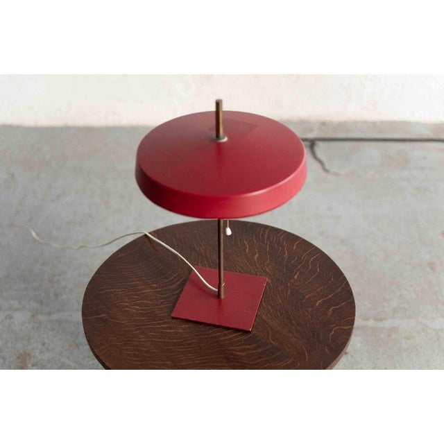 This rare modernist table lamp was designed in the 1950’s. It is often attributed to Louis Kalff for Philips but we...
