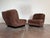 Vintage 1970s Attributed to Willy Rizzo Boar Leather Lounge Chairs For Sale - Image 4 of 7