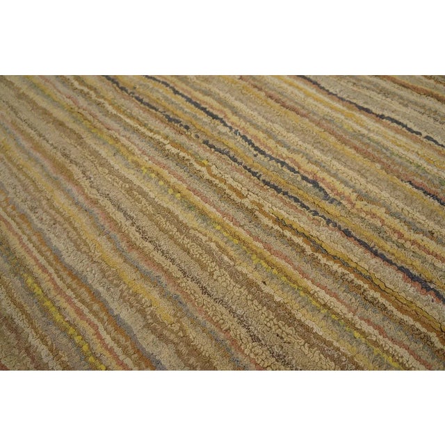 Brown Antique American Hooked Rug 8' 8" x 11' 8" For Sale - Image 8 of 12