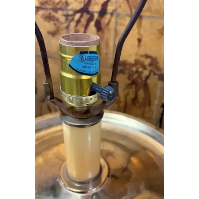 Metal Mid 20th Century Brass Lamp, Signed, Ginger Jar Form For Sale - Image 7 of 7