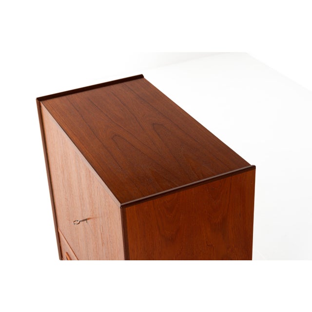 Wood Vintage Danish Teak Cabinet with Drawer, 1960s For Sale - Image 7 of 13