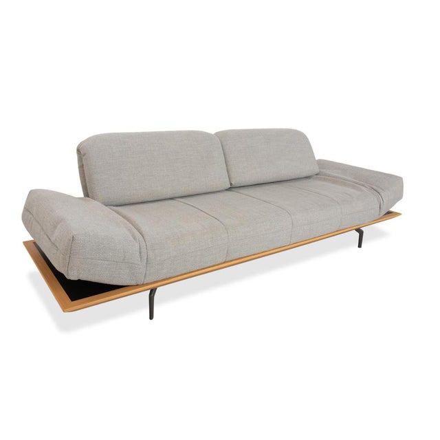 Textile HS.420 2-Seater Sofa and Ottoman in Fabric and Wood from Hülsta, Set of 2 For Sale - Image 7 of 18
