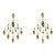 Citrine, Peridot, and White Diamond Chandelier Earrings in 18K Yellow Gold - A Pair For Sale