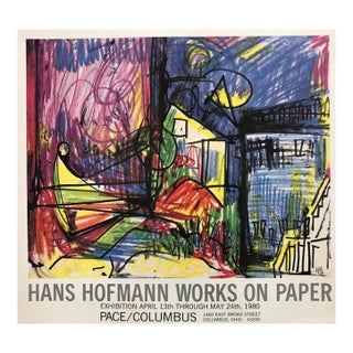 1980 Hans Hofmann Works on Paper Exhibition Lithograph For Sale