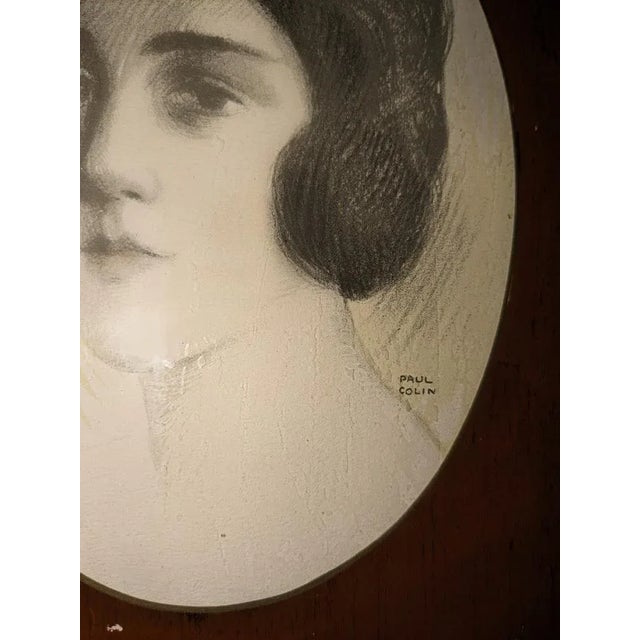 Paul Colin, Portrait of a Girl, Etching, 1930s For Sale - Image 3 of 4