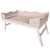 Artifacts Rattan Scallop Design Breakfast Tray with Wooden Legs, White Wash For Sale - Image 4 of 6