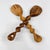 Early 20th Century Maasai Olivewood Serving Spoon and Fork Set Kenya For Sale - Image 4 of 10
