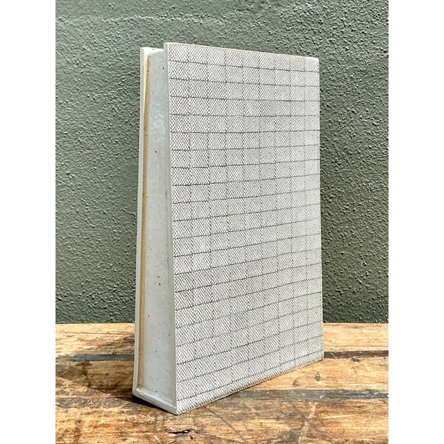 Vintage Grid Pattern Ceramic Vase For Sale In West Palm - Image 6 of 12