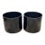 1970s Attributed to Gainey Mid-Century Black Pottery Planters- A Pair For Sale