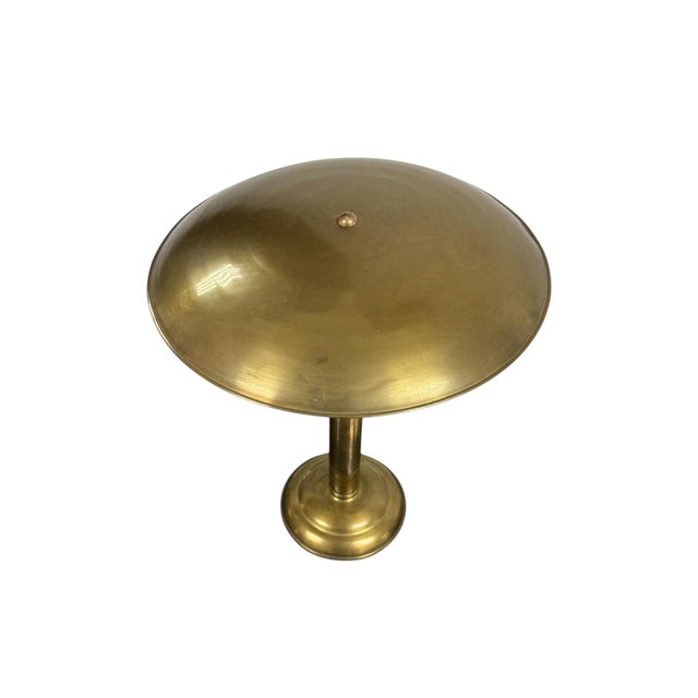 Art Deco Brass Table Lamp, Central Europe, 1930s For Sale - Image 3 of 8